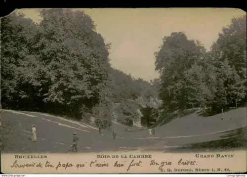 A5877 Bruxelles bois de la Chambre grand ravin 1904
