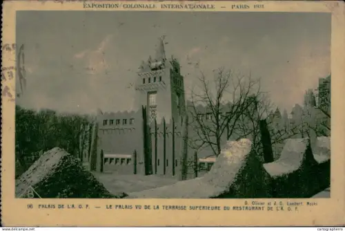 A5877 Exposition coloniale Paris 1931 palais de L`A.O.F.