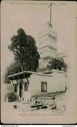 A5877 Algiers mosquee cpa 1900s