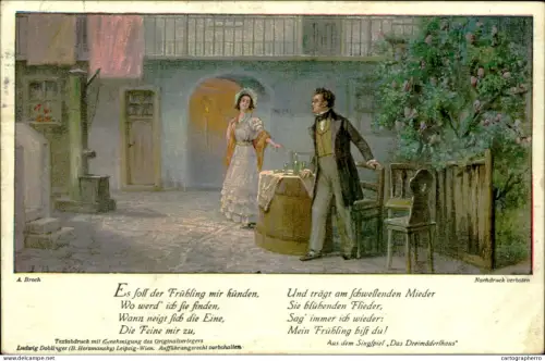 A5920 Das Dreimäderlhaus (The House of the Three Girls) life and music of Franz Schubert artist A. Broch