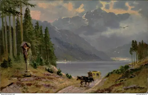 A5920 A view of Bad Ischl by the Austrian artist Anton Schiffer