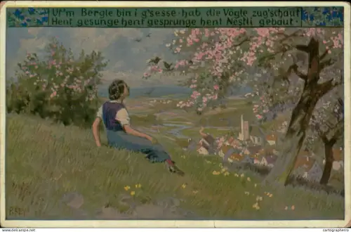 A5920 Kunstler P. Hey Postkarte