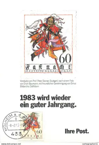 A5377 Postal history postcard 1983 Deutsch stamp