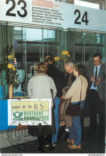 A5377 Postal history postcard Automaten Postwertzeichen Ausgaben der Schlaterterminals