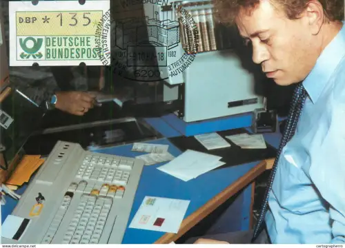 A5376 Postal history postcard Automaten Postwertzeichen Ausgaben der Schlaternterminals