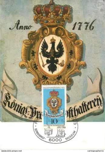 A5376 Postal history postcard Posthausschild Preussen 1776