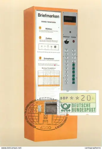 A5376 Postal history postcard Internationale Briefmarken Messe Welt Treff der Philatelie No. 13757