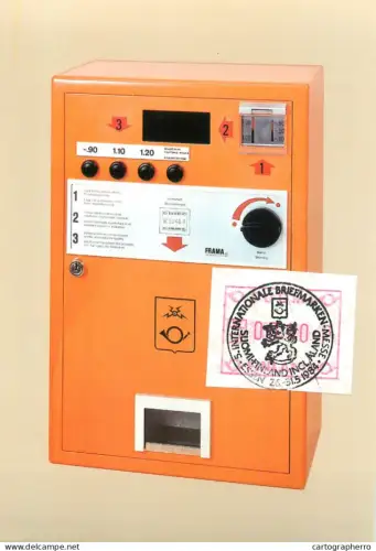 A5376 Postal history postcard Internationale Briefmarken Messe Welt Treff der Philatelie No. 04992