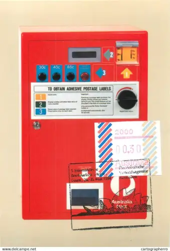 A5376 Postal history postcard Internationale Briefmarken Messe Welt Treff der Philatelie No. 07097