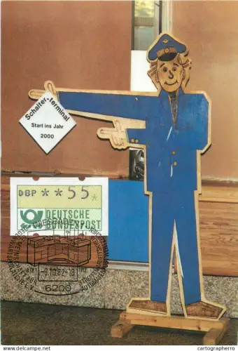 A5376 Postal history postcard Automaten Postwertzeichen Ausgaben der Schlaternterminals
