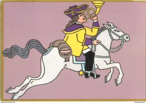 A5376 Postal history postcard Thurn un Taxisscher Postreiter 18 Jahrhundert