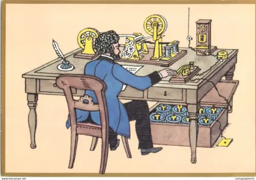 A5376 Postal history postcard Telegraphenburo 1863