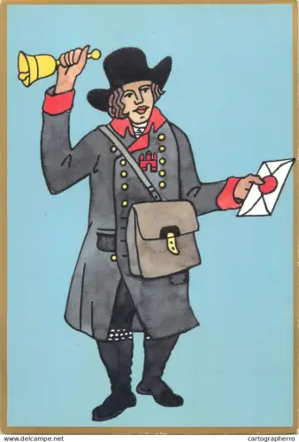 A5376 Postal history postcard Bote der hamburgischen Fusspost 1808