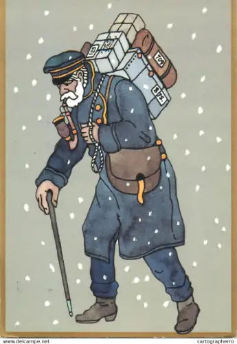 A5376 Postal history postcard Paketzusteller 1895