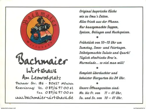 A5375 Germany Bachmaier Wirtshaus restaurant advertising