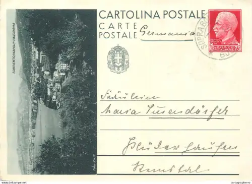 A5374 Italy Sorrento (Napoli) panorama stationery postcard