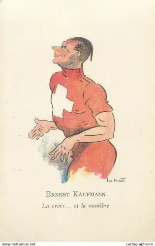Illustrateur JACK PLUNKETT cyclisme cycling cycliste caricature Ernest Kaufmann