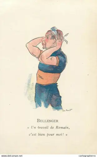 Illustrateur JACK PLUNKETT cyclisme cycling cycliste caricature Bellenger