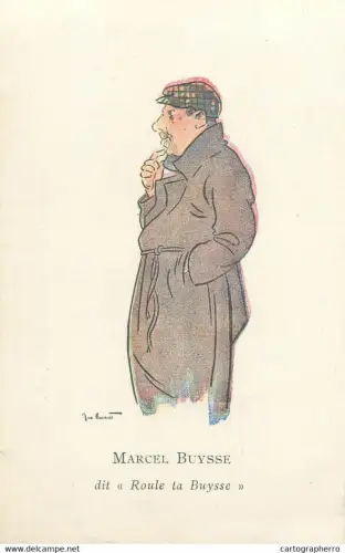 Illustrateur JACK PLUNKETT cyclisme cycling cycliste caricature Marcel Buysse
