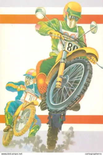 A5373 Motorcycle sport illustration advertising
