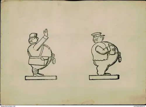 A5919 Silhouette caricature card beer mug HB Germany