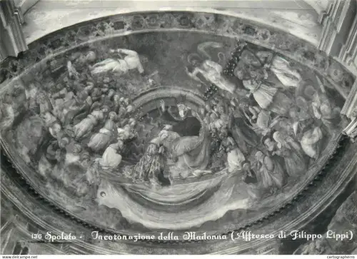 A5371 Italy Spoleto Incoronazione della Vergine Fresco di F. Lippi