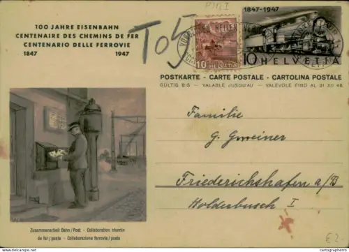 A5919 Postal Services collaboration Bahn / Post / Chemin de fer / Poste 1947