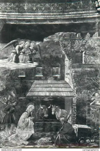 A5371 Italy Spoleto Duomo Presepto Fresco di F. Lippi