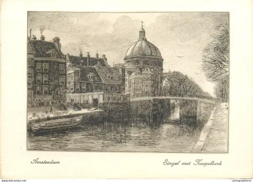 A5356 Netherlands Amsterdam Singel met Kapellkerk