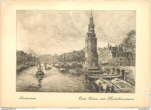 A5356 Netherlands Amsterdam Oude Schans met Montelbaanstoren