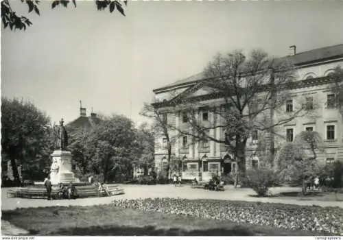 A5355 Hungary Debrecen reformed college and Bocksai Istvan statue monument