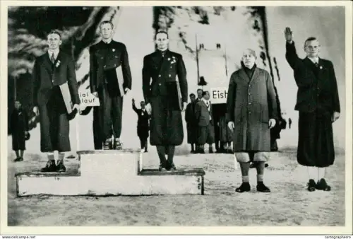 Germany Berlin Olympics Olympia 1936 Cigarettes Trade Card - Andersen Rudd Erikson Baillet-Latour und v. Halt