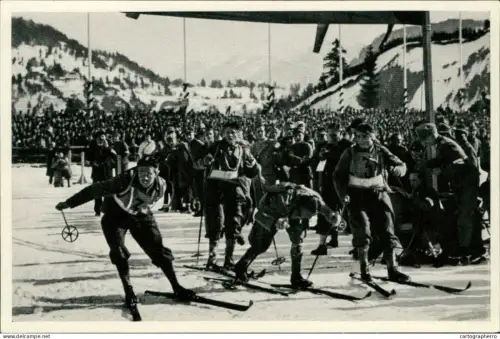 Germany Berlin Olympics Olympia 1936 Cigarettes Trade Card - Die italiensche Militarpatrouille