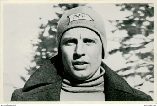 Germany Berlin Olympics Olympia 1936 Cigarettes Trade Card - Charles Mathisen