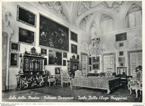 A5354 Italy Palermo Borromeo Isola Bella Salla da Musica Palazzo