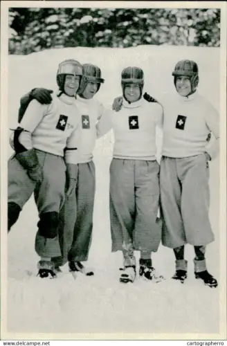 Germany Berlin Olympics Olympia 1936 Cigarettes Trade Card - Reto Capadrutt Schweizerbob