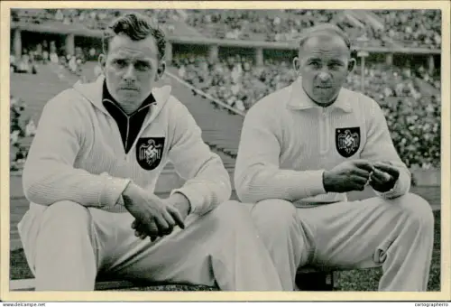 Germany Berlin Olympics Olympia 1936 Cigarettes Trade Card - Karl Hein und Erwin Blask