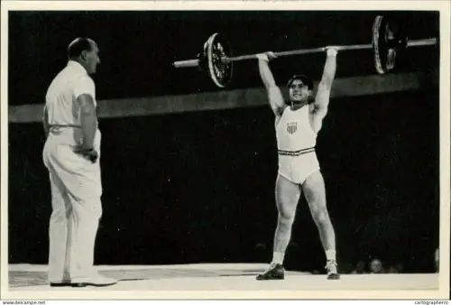 Germany Berlin Olympics Olympia 1936 Cigarettes Trade Card - Anthony Terlazzo USA