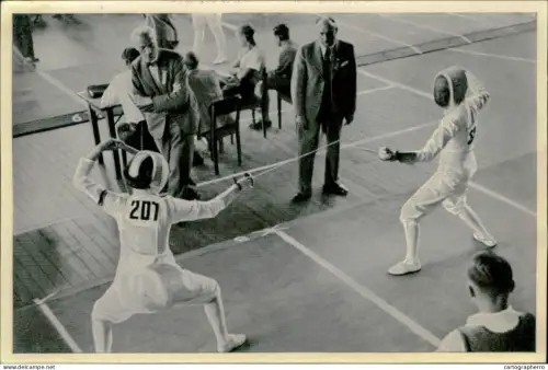 Germany Berlin Olympics Olympia 1936 Cigarettes Trade Card - Fencing Thea Keller (Romania)