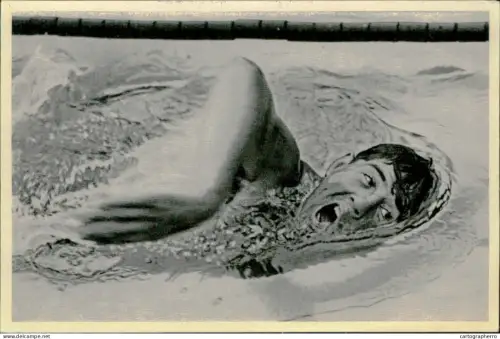 Germany Berlin Olympics Olympia 1936 Cigarettes Trade Card - Jack Medica