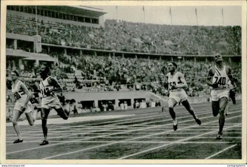 Germany Berlin Olympics Olympia 1936 Cigarettes Trade Card - Im Ziel der 400 m Archie Williams USA