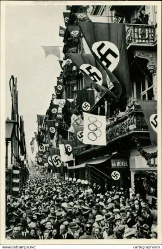 Germany Berlin Olympics Olympia 1936 Cigarettes Trade Card - Eine unubersehbare Menschenmenge