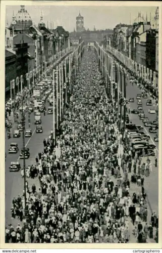 Germany Berlin Olympics Olympia 1936 Cigarettes Trade Card - Feststrasse Unter den Linden