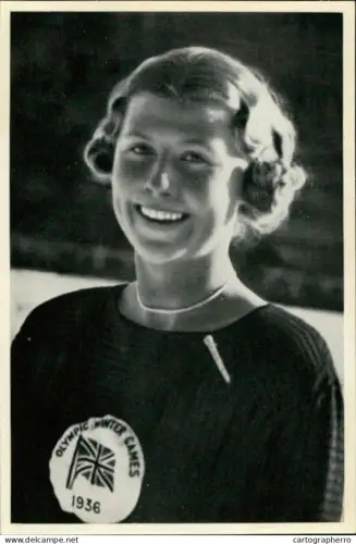 Germany Berlin Olympics Olympia 1936 Cigarettes Trade Card - Cecilia Colledge