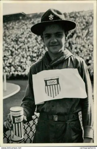 Germany Berlin Olympics Olympia 1936 Cigarettes Trade Card - American Boyscout