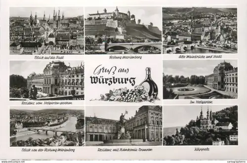 A5349 Germany Gruss aus Wurzburg multi view
