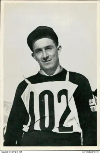 Germany Berlin Olympics Olympia 1936 Cigarettes Trade Card - Olaf Hoffsbakken