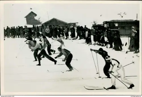 Germany Berlin Olympics Olympia 1936 Cigarettes Trade Card - Der Start Skistaffel