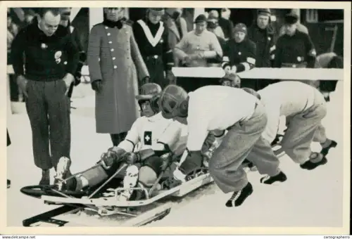 Germany Berlin Olympics Olympia 1936 Cigarettes Trade Card - Reto Capadrutt vom Bob "Schweizl"