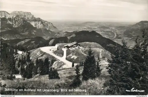 A5347 Austria Rossfeld Skihutte mit Untersberg